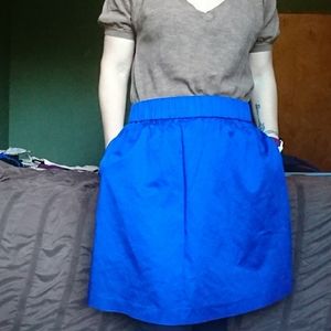 Talbots Petites EUC Sapphire Blue Mini Skirt Sz M